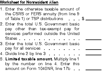 Blank worksheet Nonresident Alien