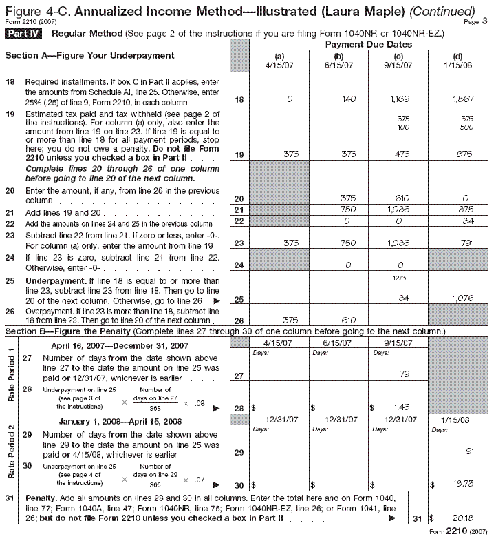 Form 2210 (2007) Page 3