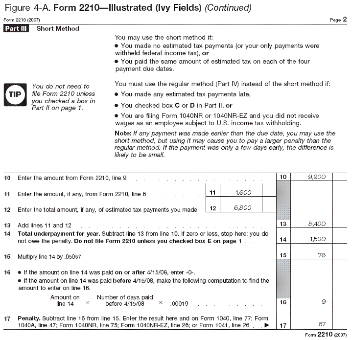 Form 2210 (2007) Page 2