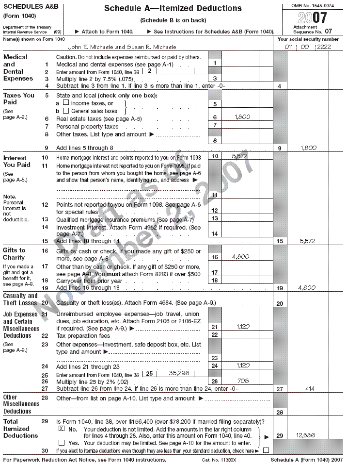 Schedule A (Form 1040) 