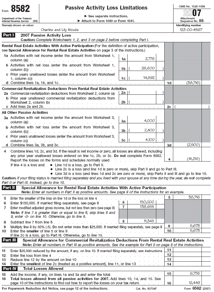 Form 8582 Form: 8582