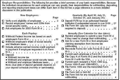 Employer Responsibilities