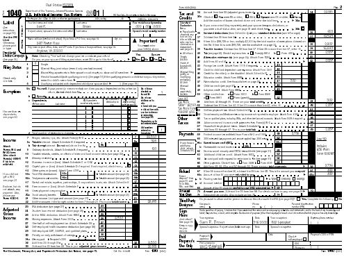 Form 1040 pg 1&2