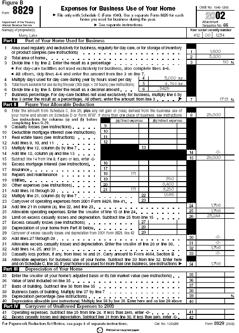 Figure B—Part I of Form 8829