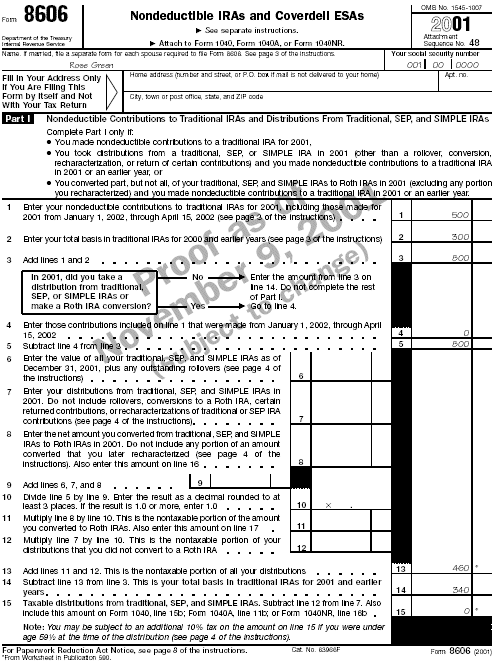 Form 8606 - Rose Green