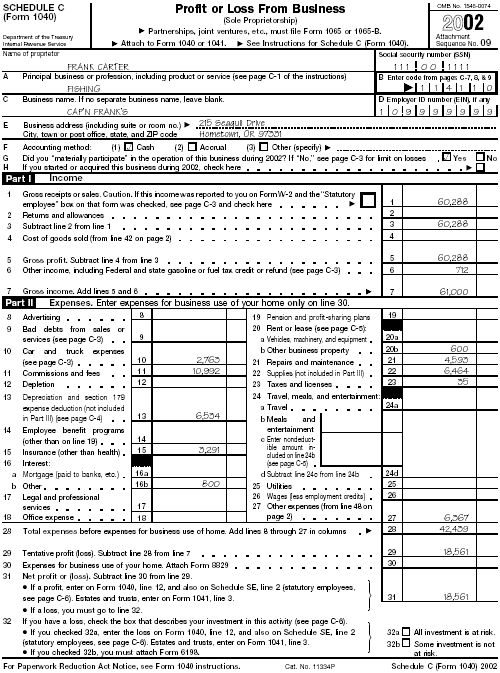 Schedule C, Page 1