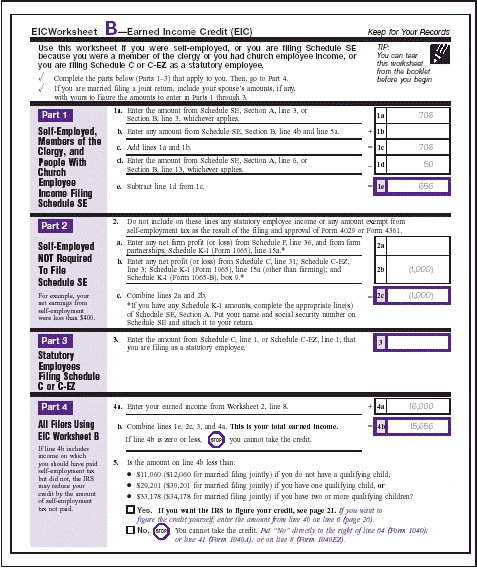 Browns' EIC Worksheet B, Page 1