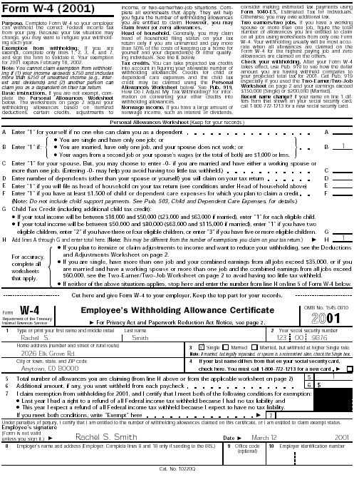 Form W4