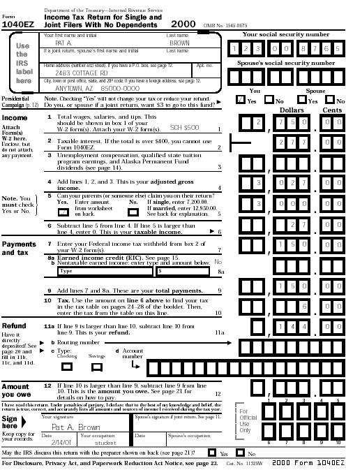 Form 1040EZ