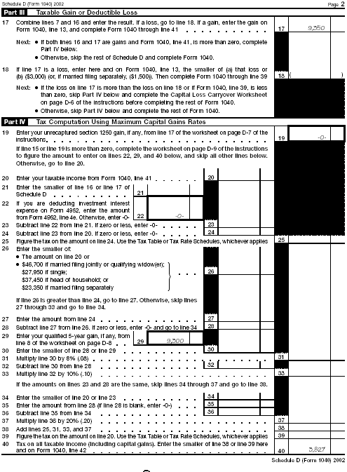 Schedule D, page 2