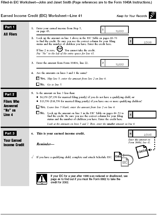 Smith's EIC Worksheet