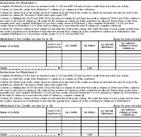 Worksheets 5 and 6