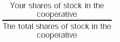 formula: interest on coop