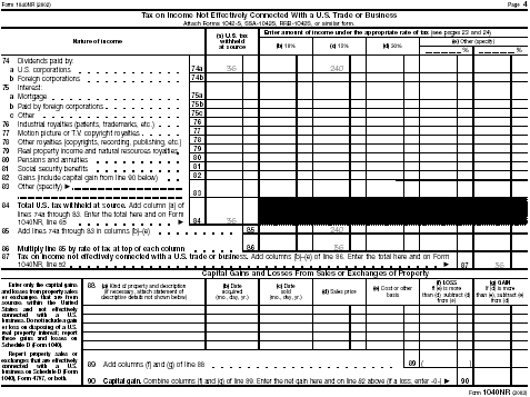 Form 1040NR pg 4