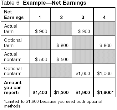 Table 7. Example — Net Earnings