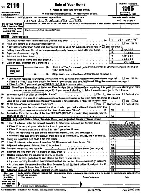 Sample Form 2119