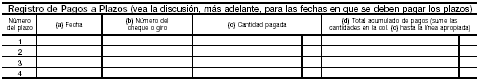 Registro de Pagos a Plazos