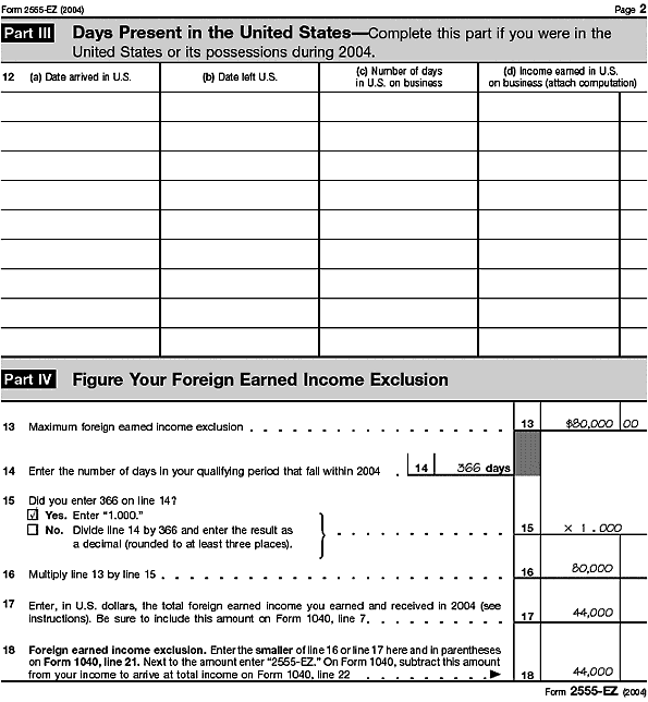 Form 2555-EZ, Adams