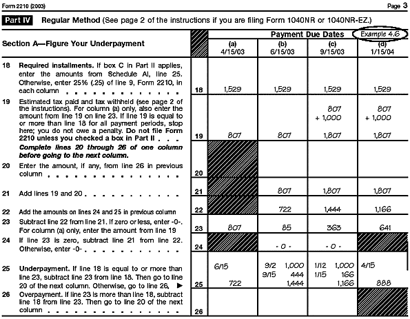 Form 2210 for Ivy Fields (Examples 4.4 and 4.5)Form: 2210 Filled-in examples Page 2