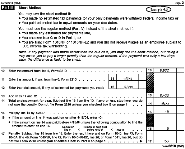 Form 2210, page  3 (Example 4.9)