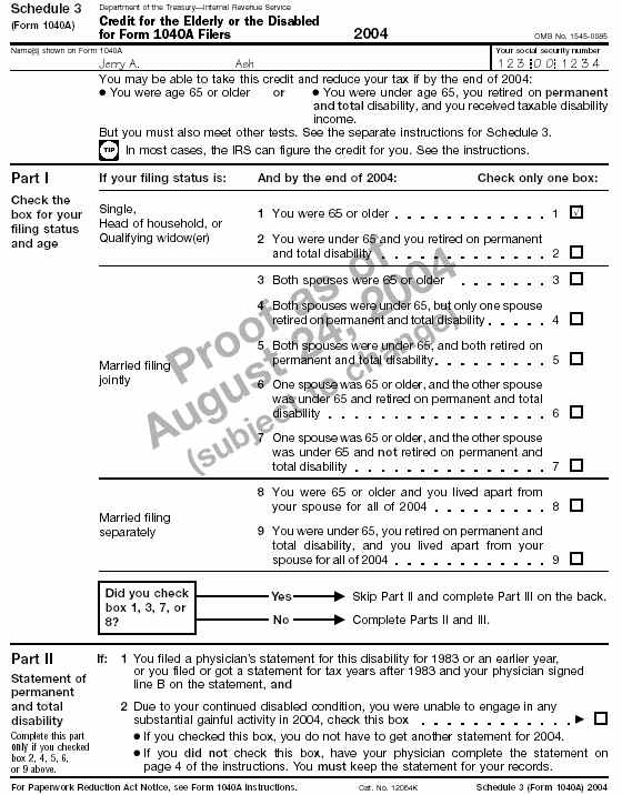 Page 1 of Schedule 3 for Jerry Ash