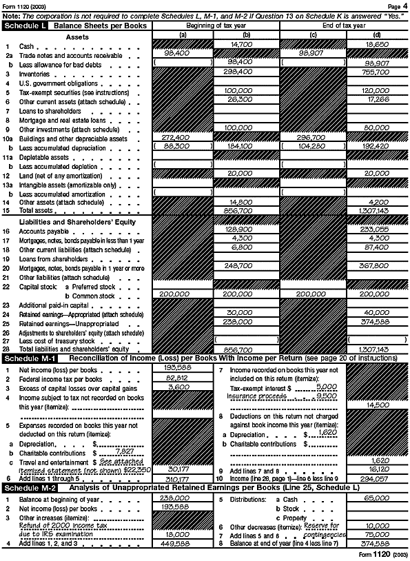 Form 1120, page 4