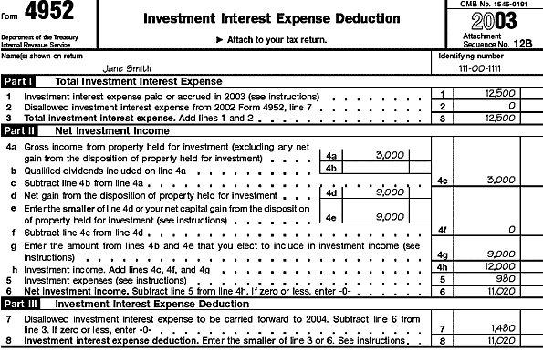 Illustrated Form 4952 