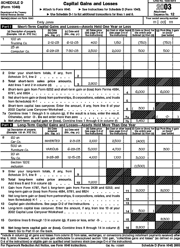 Schedule D (Form 1040)