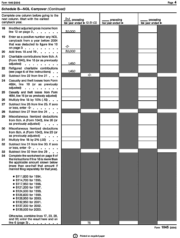 Form 1045, page 4