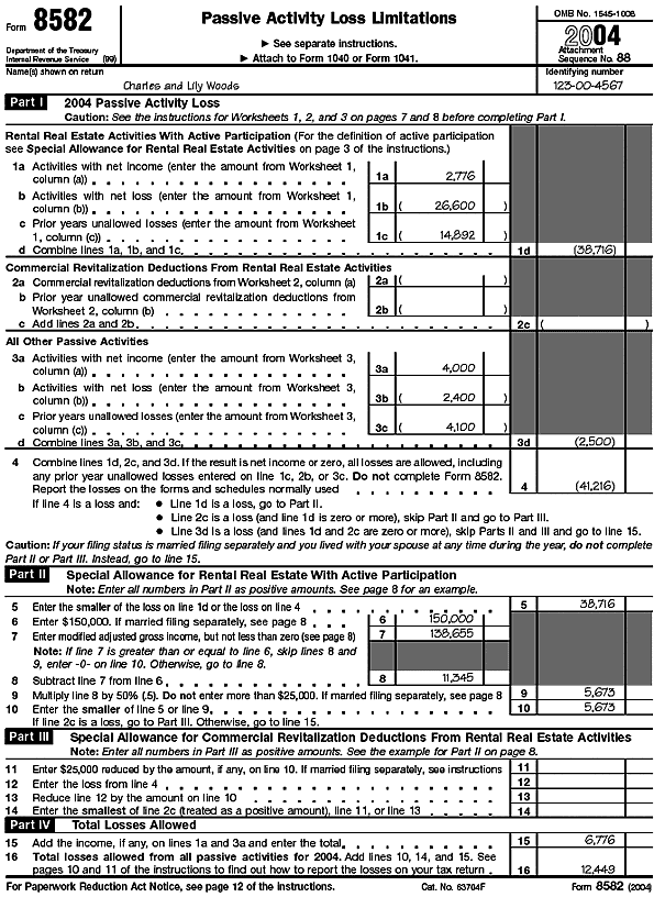 Form 8582 Form: 8582