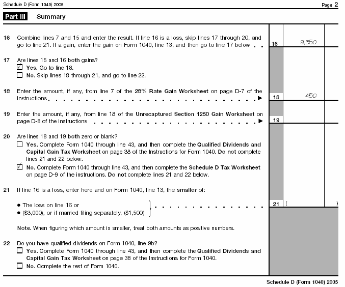 Schedule D, page 2