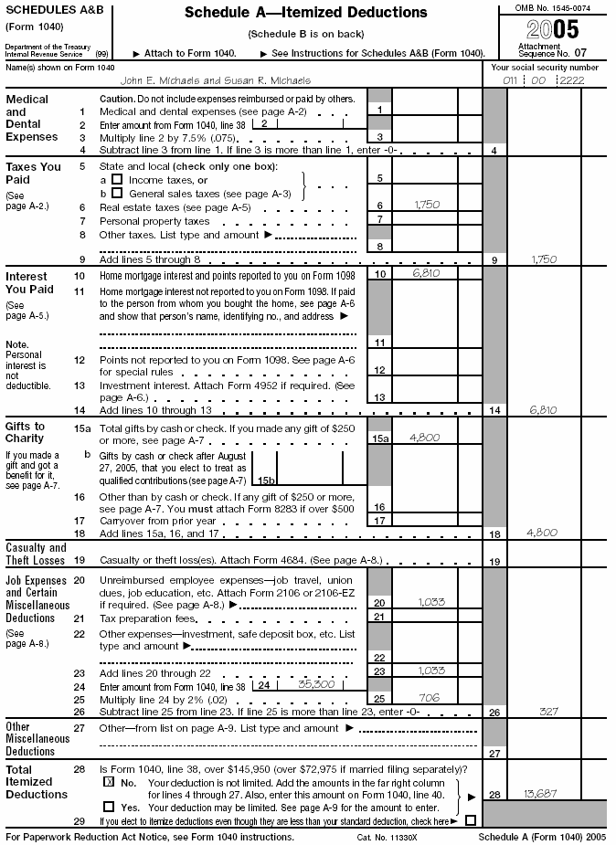 Schedule A (Form 1040) 