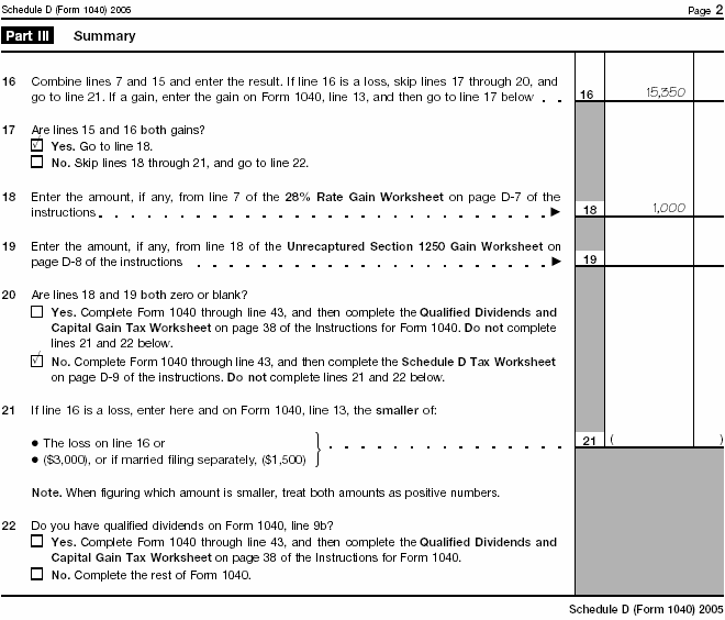 Schedule D, page 2