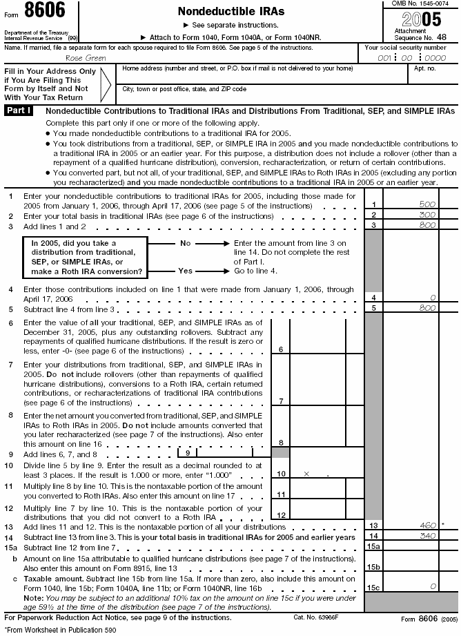 Form 8606 - Rose Green