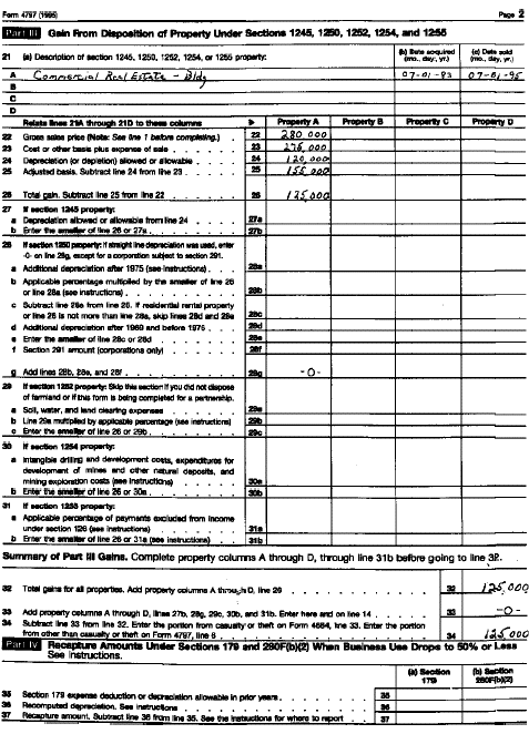 Sample Form 4797 - page 2