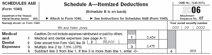 Bill and Helen's Schedule A