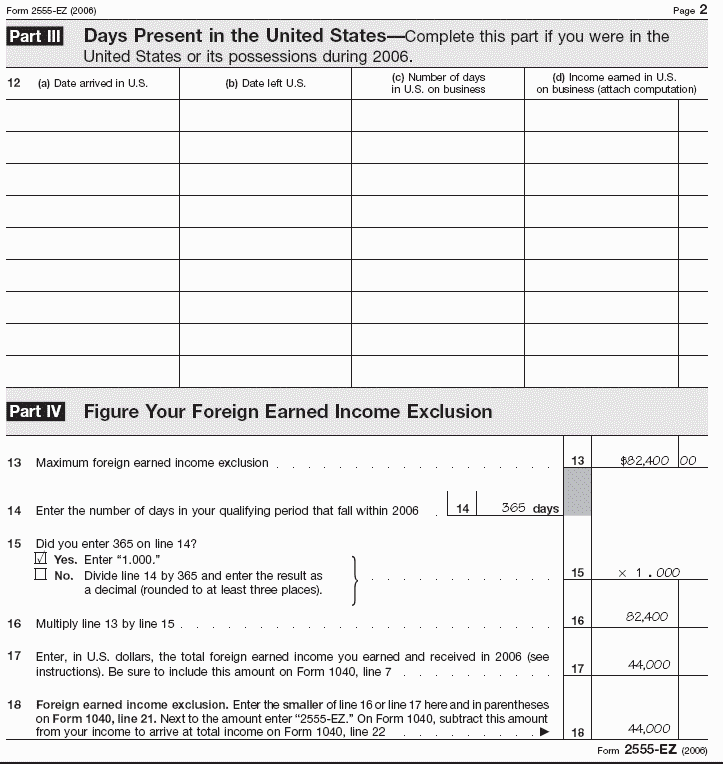 Form 2555-EZ, Adams