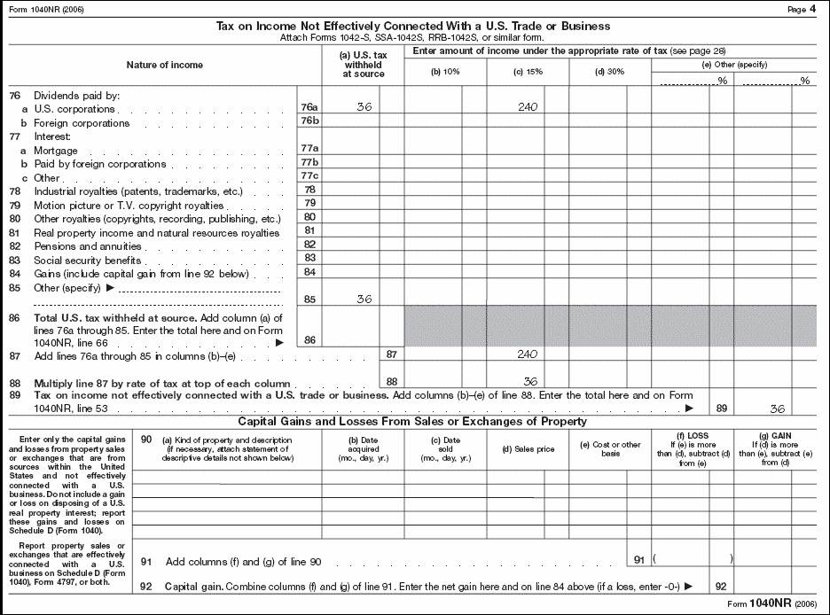 Form 1040NR pg 4