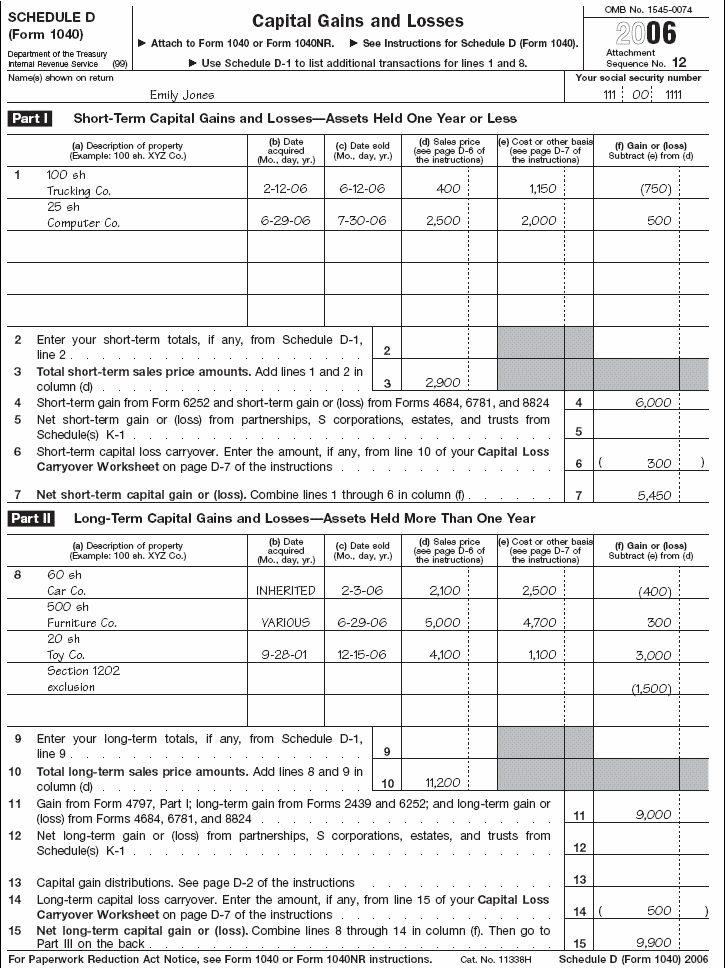 Schedule D (Form 1040)