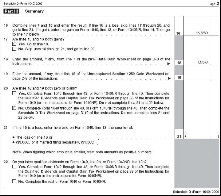 Schedule D, page 2