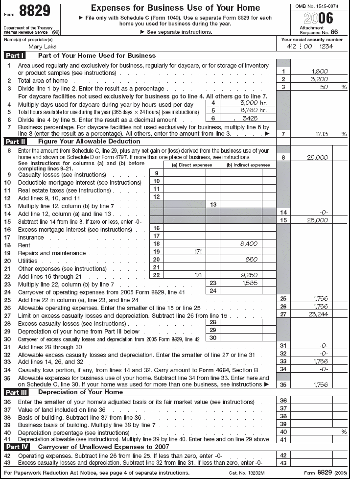 Figure B—Part I of Form 8829