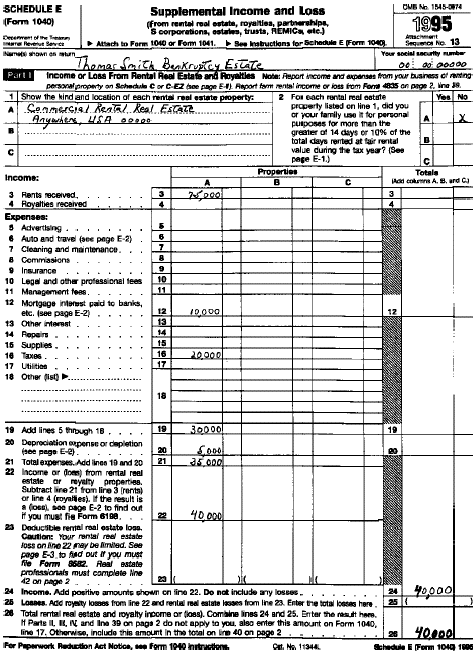 Sample Schedule E