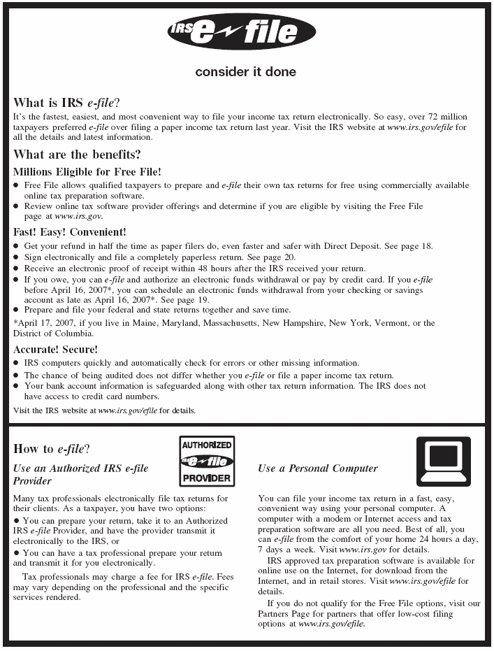 Graphic for Electronic Filing (e-file) goes here