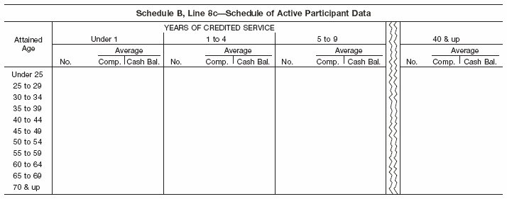 Line 8c–Schedule of Active Participant Data