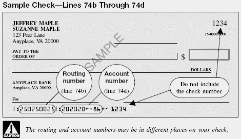 Sample Check-Lines 74b Through 74d