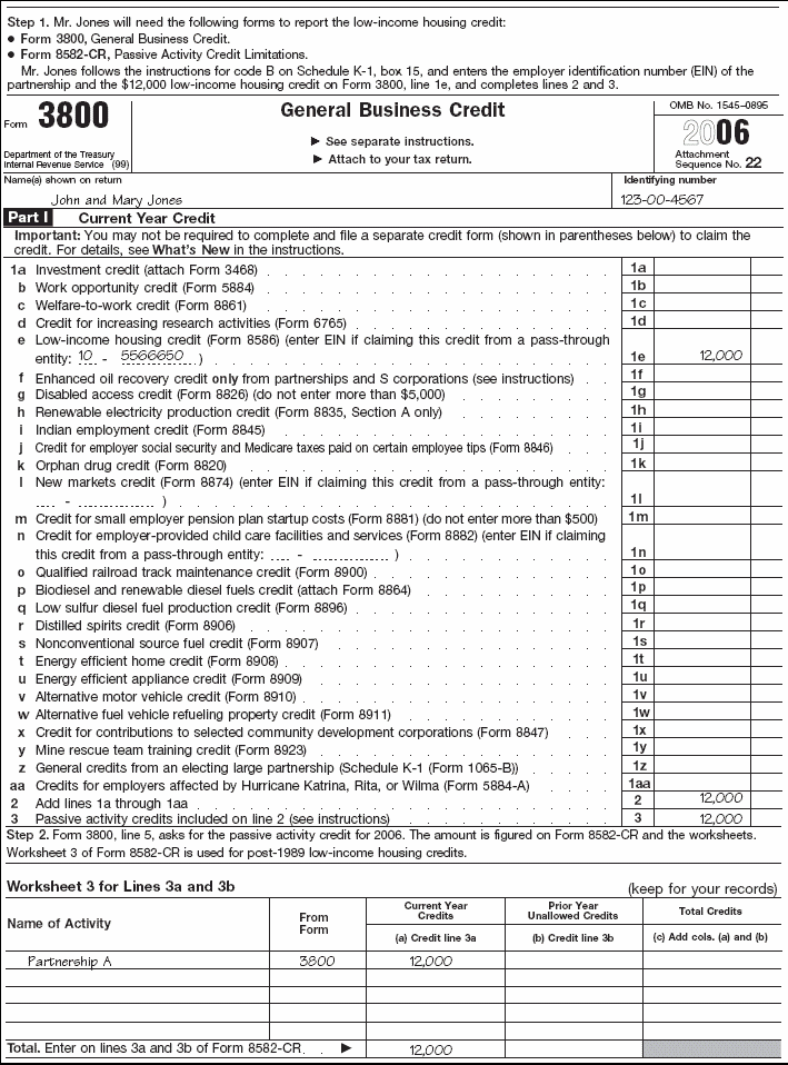 Jones example Form 3800