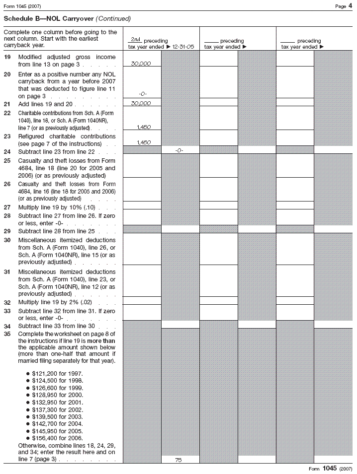 Form 1045, page 4