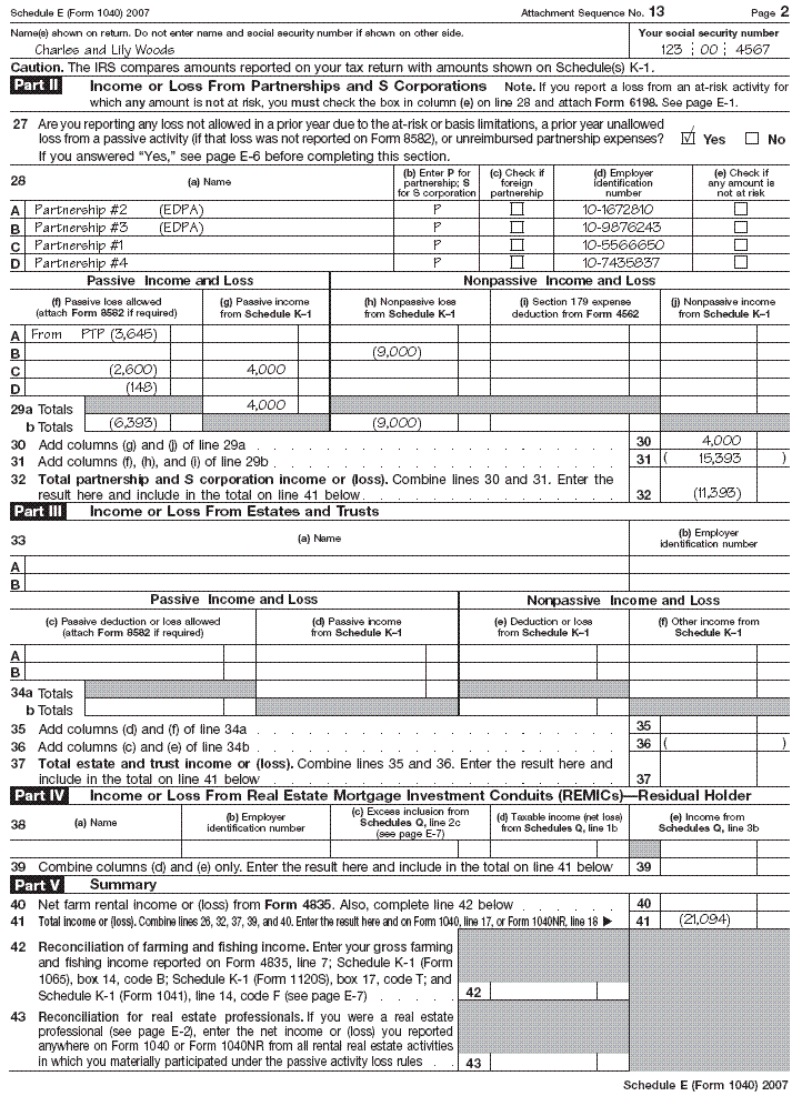 Schedule E (Form 1040), page 2 